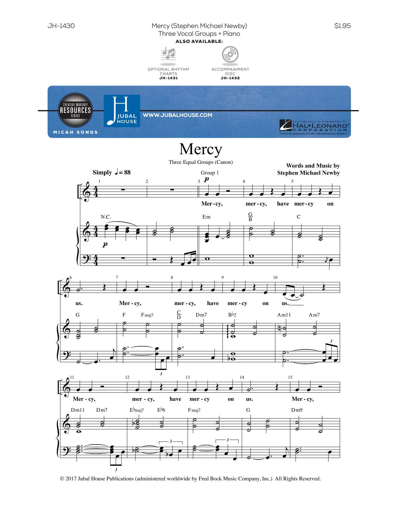 Produktgalerie: Seite 1 von 1 Mercy, Stephen Michael Newby, Chor
