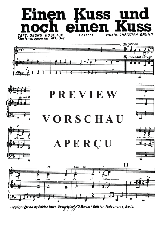 Produktgalerie: Seite 4 von 4 Einen Kuss und noch einen Kuss, 	Conny, Klavier und Gesang
