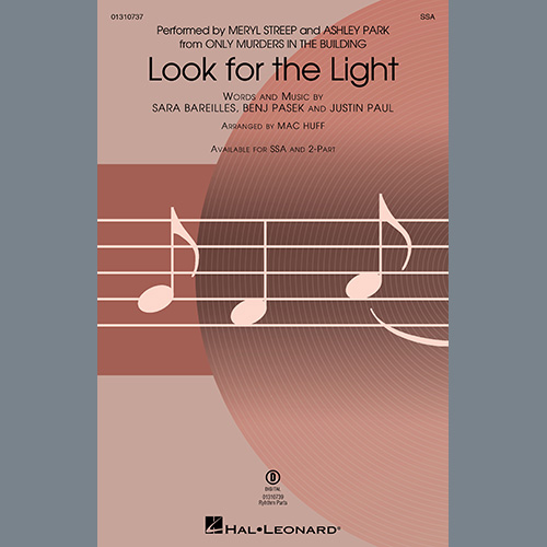 Product picture to: Look For The Light (from Only Murders In The Building) (arr. Mac Huff)