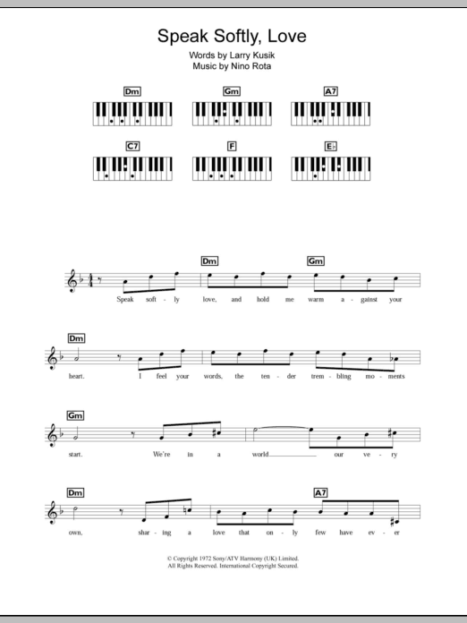 Produktbild zu: Speak Softly, Love (Love Theme)