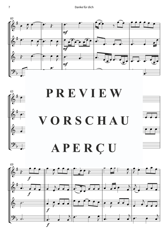 Produktgalerie: Seite 9 von 11 Danke für dich, Helene Fischer, (Blechbläser Quartett)