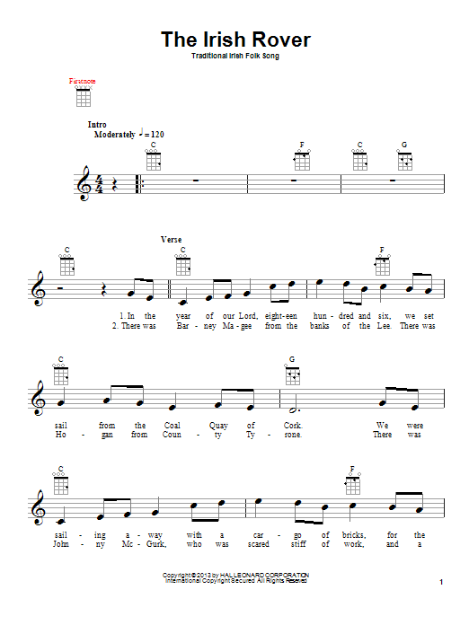 Product gallery: Page 1 of 1 The Irish Rover, Traditional Irish Folk Song