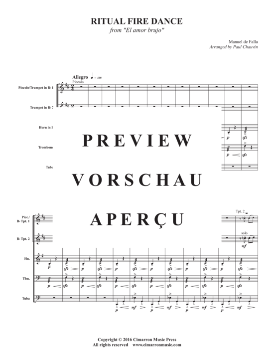 Produktgalerie: Seite 3 von 17 Ritual Fire Dance , , (Blechbläserquintett)