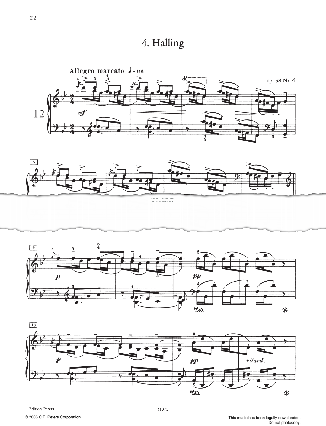 Produktbild zu: Halling Op. 38