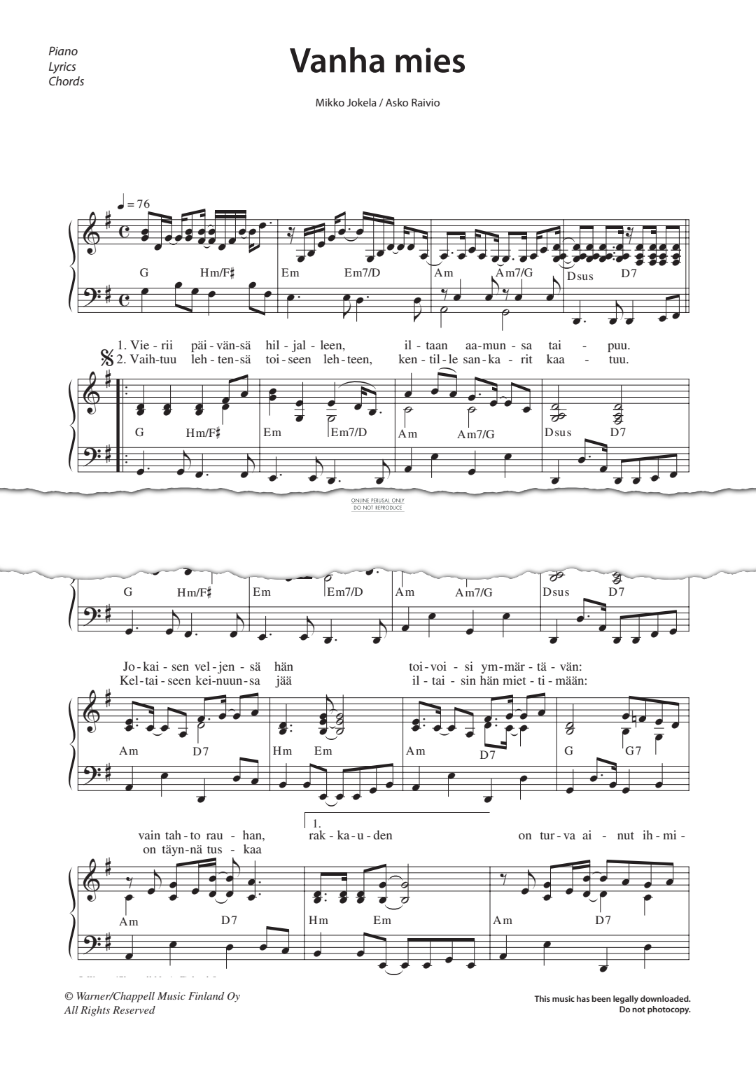 Product gallery: Page 1 of 1 Vanha mies, 