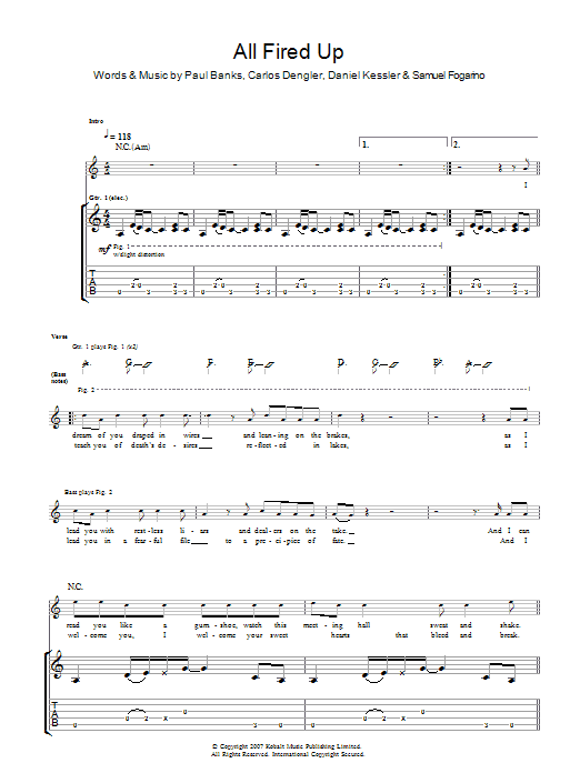 Produktgalerie: Seite 1 von 1 All Fired Up, Interpol, Gitarre
