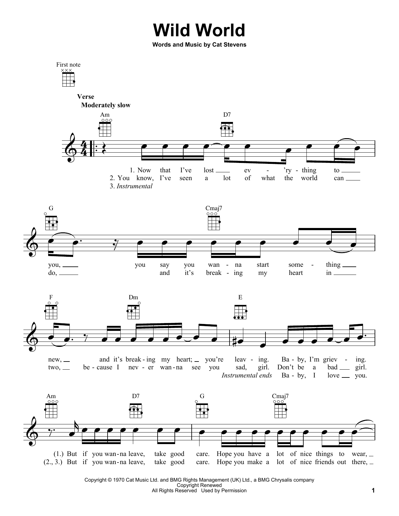 Product gallery: Page 1 of 1 Wild World, Yusuf/Cat Stevens
