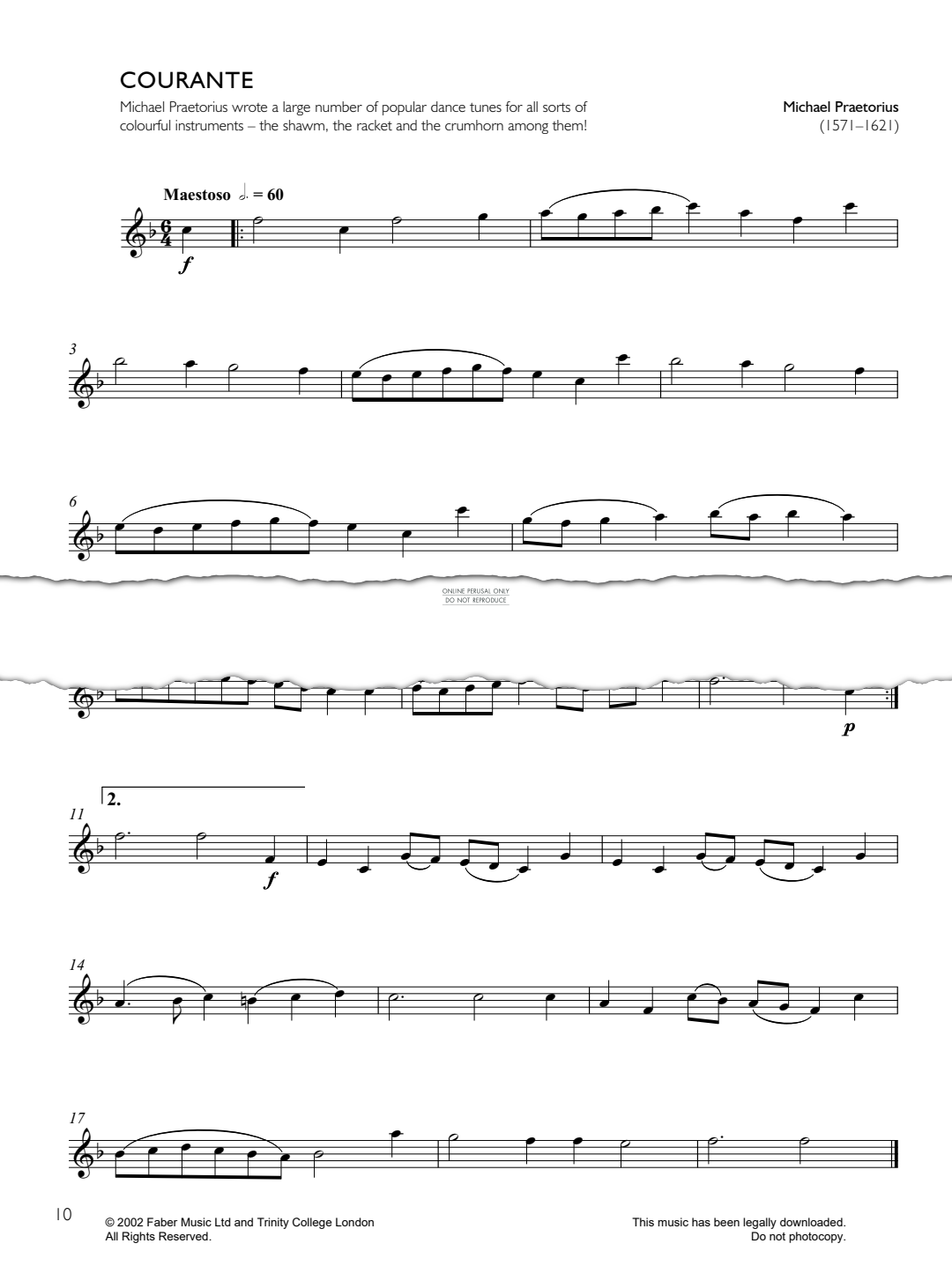 Produktgalerie: Seite 1 von 1 Courante, Michael Praetorius, Klarinette, Klavier