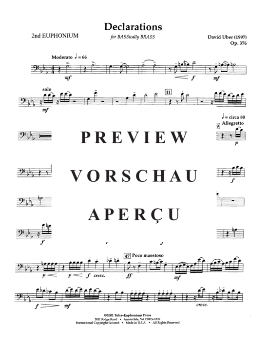 Produktgalerie: Seite 19 von 21 Declarations , , (Tuba Ensemble EEETTT)