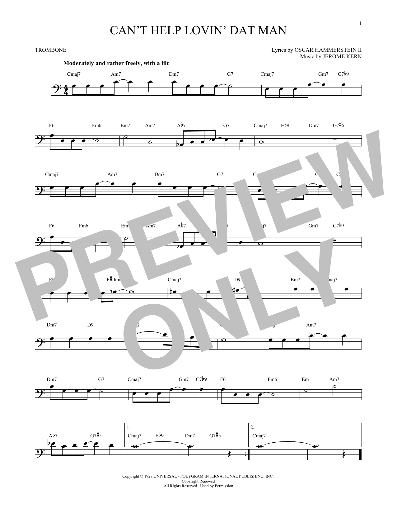 Product gallery: Page 1 of 1 Can't Help Lovin' Dat Man, Jerome Kern