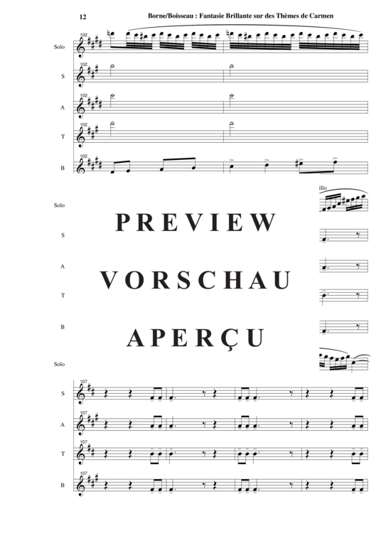 Product gallery: Page 13 of 21 Fantaisie Brillante sur des Thèmes de Carmen , , (saxophone quartet + alto saxophone solo)