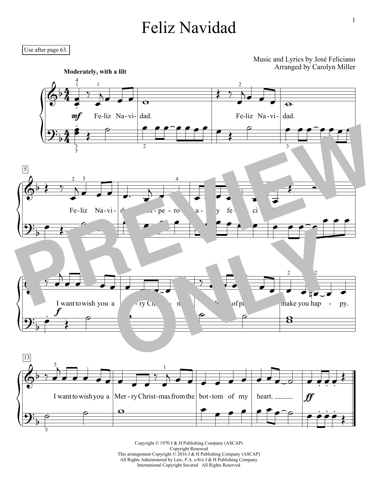 Product gallery: Page 1 of 1 Feliz Navidad, Jose Feliciano