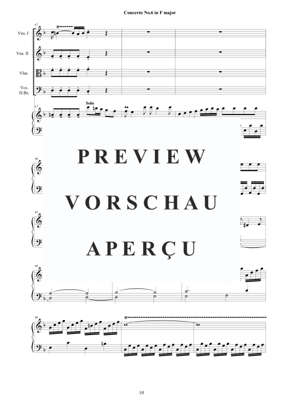 Produktgalerie: Seite 11 von 11 Cembalo Konzert Nr. 6 in F-Dur, , Cembalo und Streichorchester