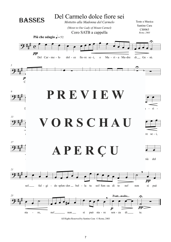 Product gallery: Page 8 of 8 Del Carmelo dolce fiore sei - Motette, , Mixed Choir A Cappella
