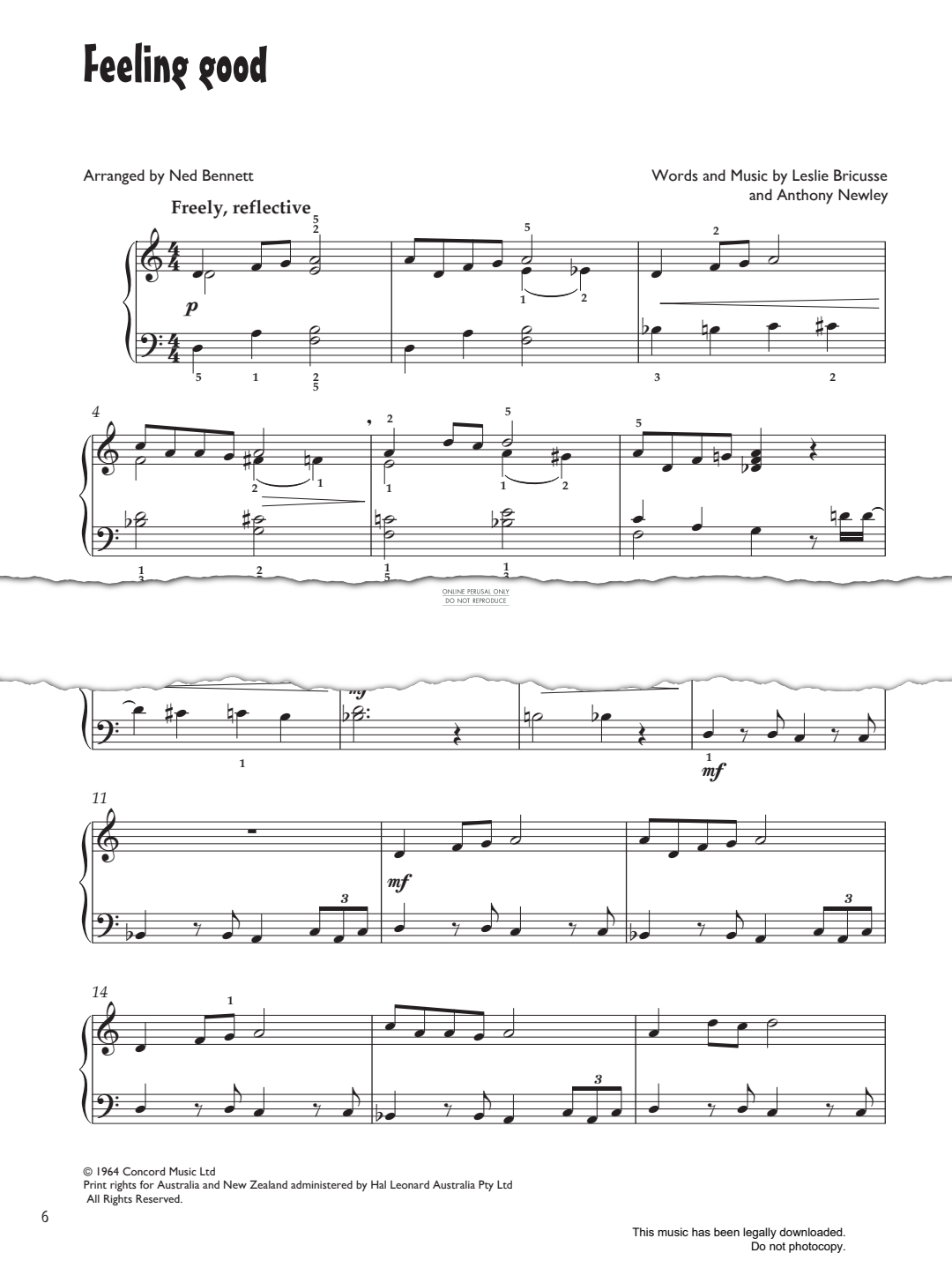 gallery: Feeling Good, Leslie Bricusse, Klavier