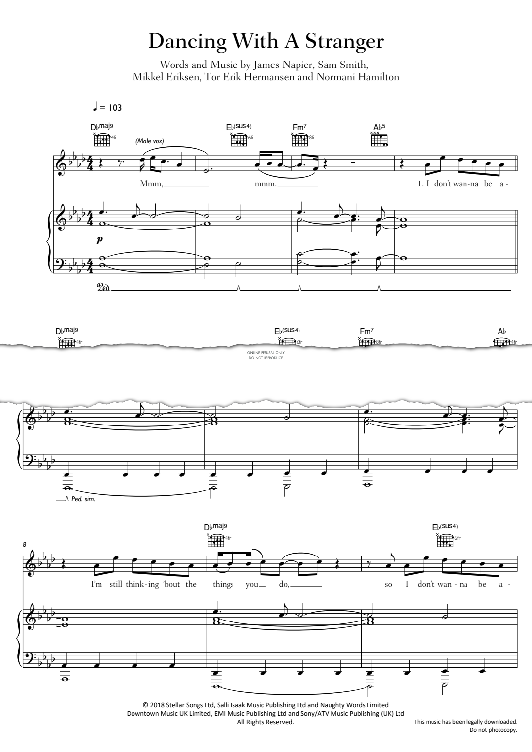 Product gallery: Page 1 of 1 Dancing With A Stranger, Sam Smith