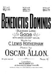 cover: Benedictus Dominus, Oscar Allon, Gesang, Klavier, Orgel