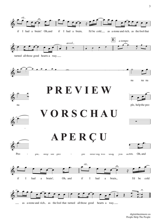 Produktgalerie: Seite 4 von 4 People help the people , Birdy, (Oboe)