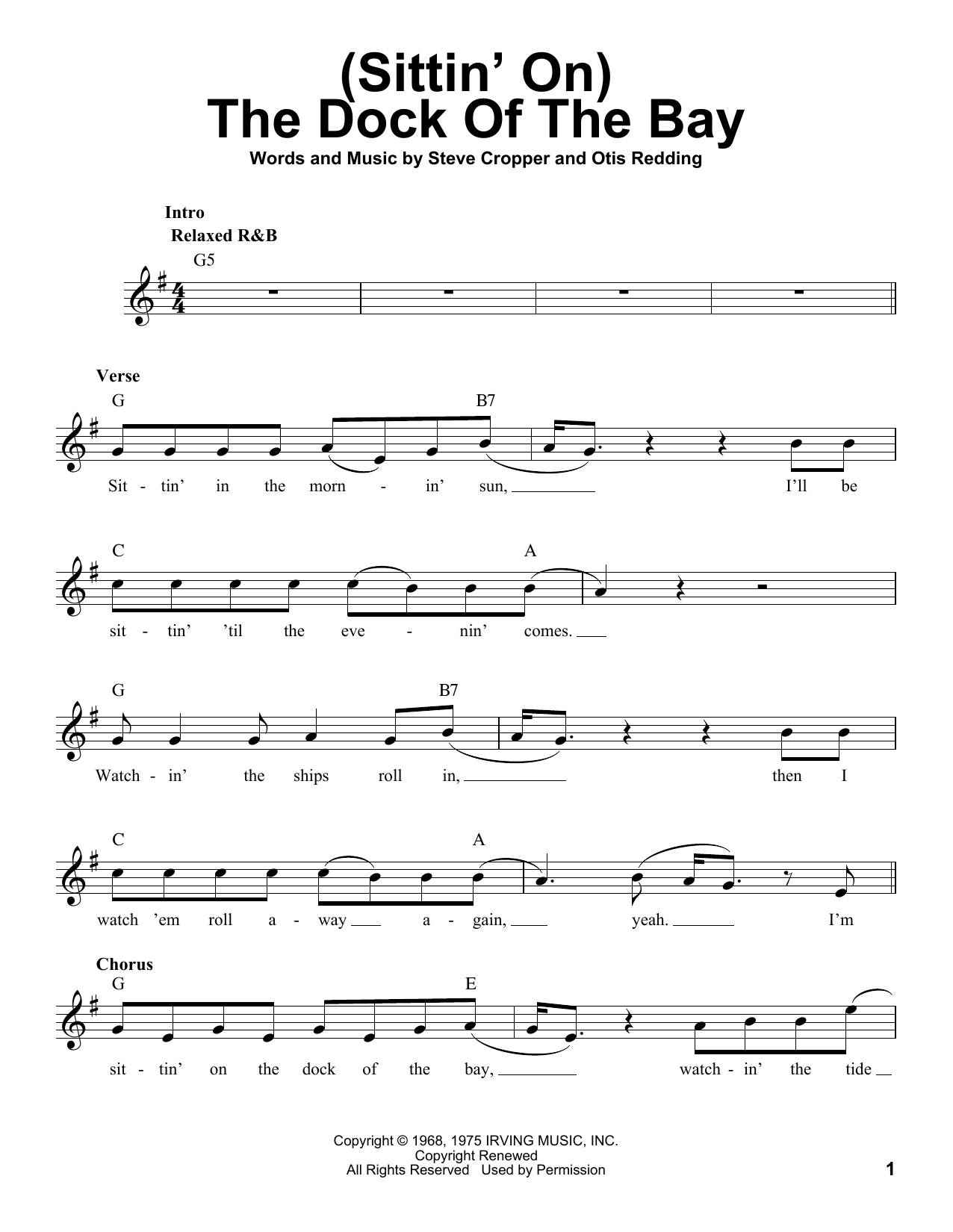Produktgalerie: Seite 1 von 1 (Sittin' On) The Dock Of The Bay, Otis Redding, Gesang
