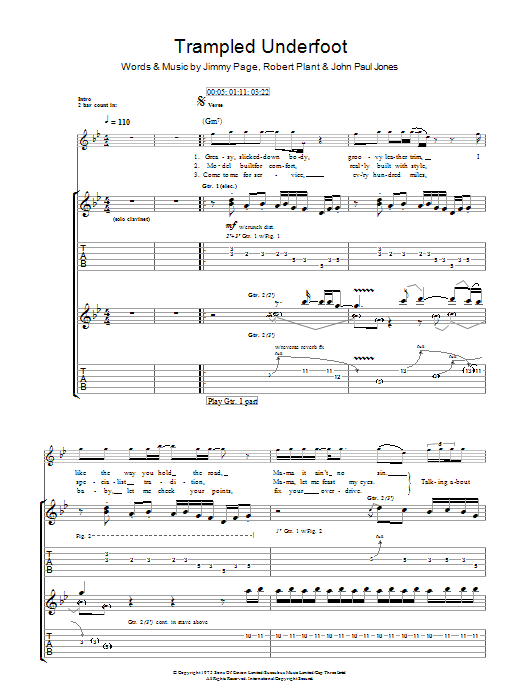 Produktgalerie: Seite 1 von 1 Trampled Underfoot, Led Zeppelin, Gitarre