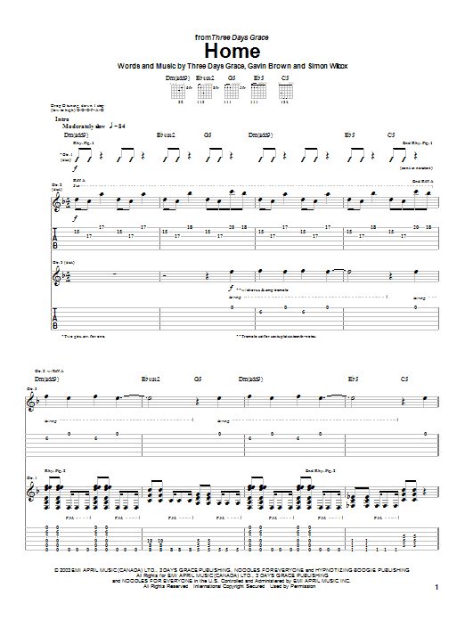 Produktgalerie: Seite 1 von 1 Home, Three Days Grace, Gitarre