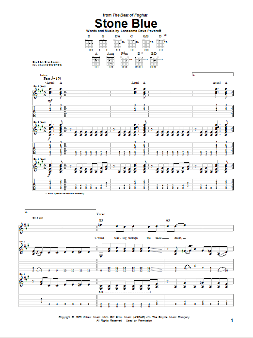 Produktgalerie: Seite 1 von 1 Stone Blue, Foghat, Gitarre