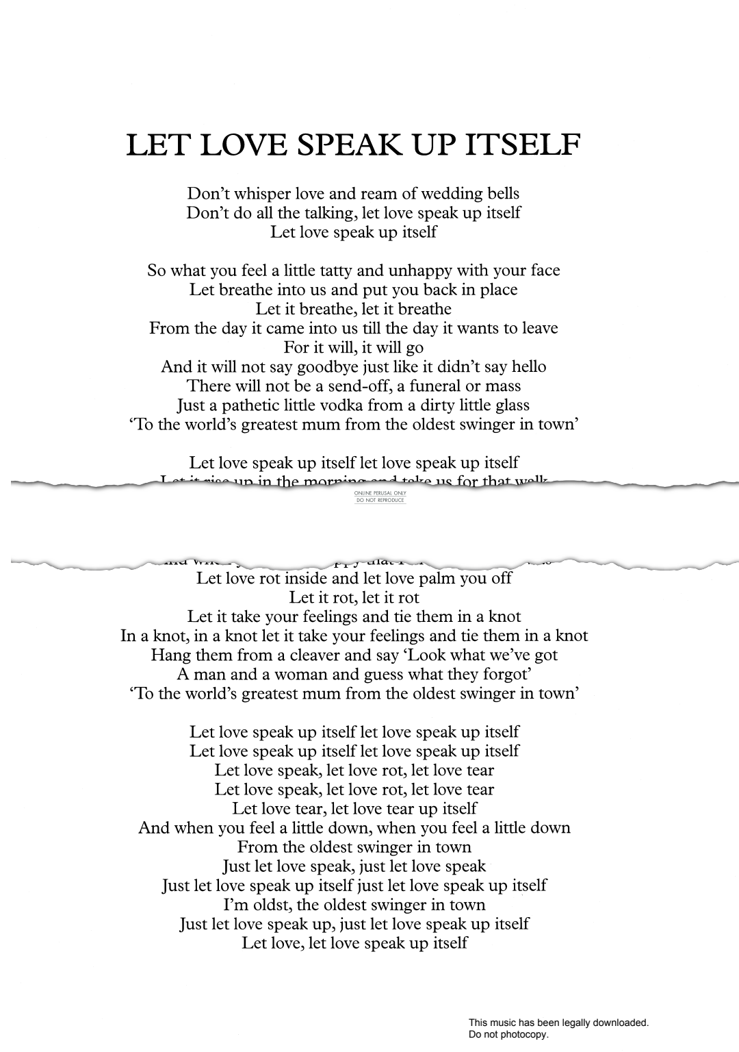 Produktbild zu: Let Love Speak Up Itself