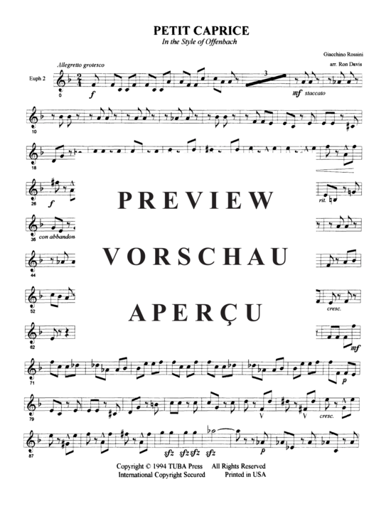 Product gallery: Page 20 of 21 Petit Caprice in the Style of Offenbach , , (Tuba Quartett EETT)