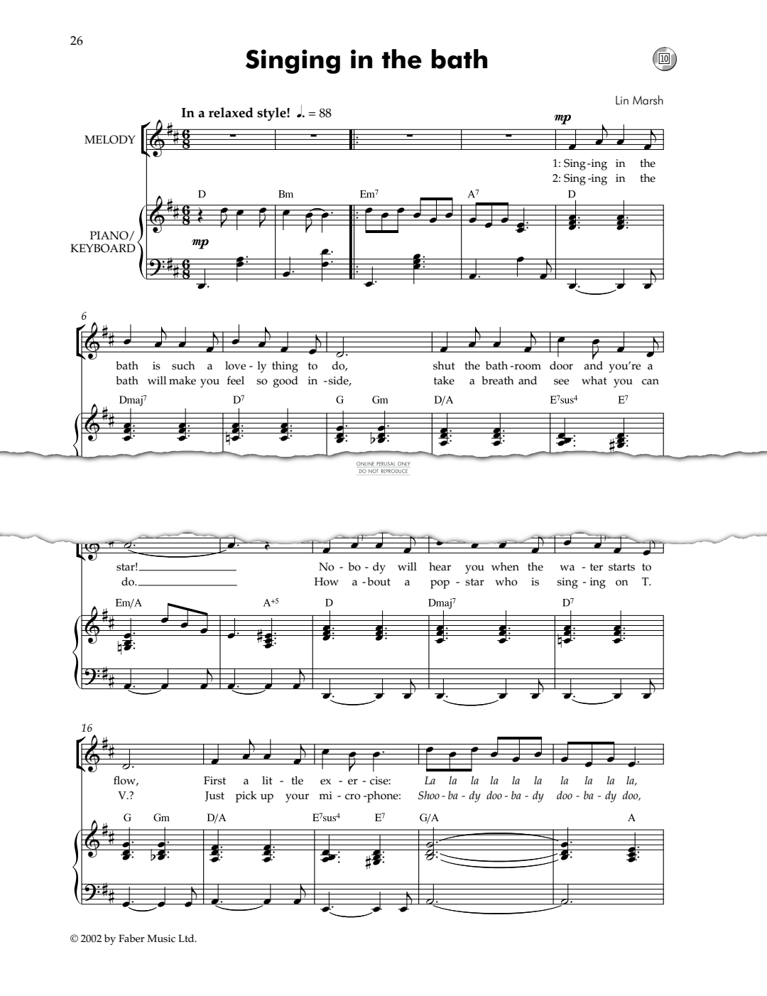 Produktbild zu: Singing In The Bath (from Junior Songscape)