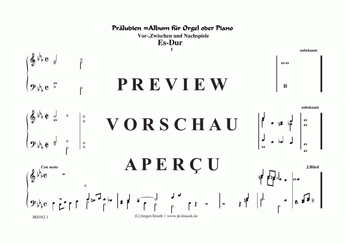Produktgalerie: Seite 2 von 11 Präludien Es-Dur , , (Orgel/Klavier Solo)
