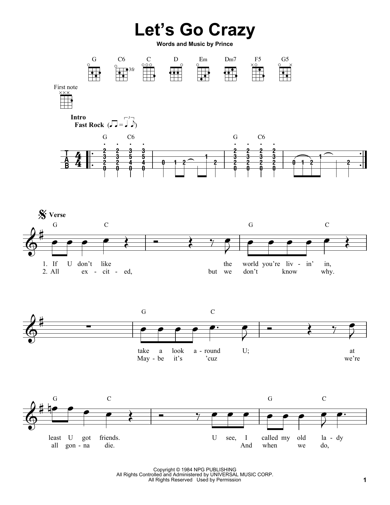 Product picture to:  Let's Go Crazy - Prince