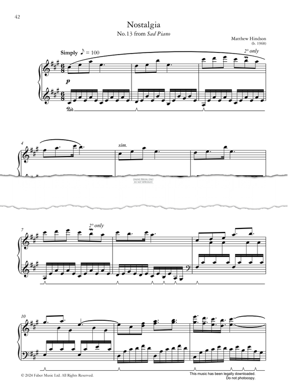 Produktgalerie: Seite 1 von 1 Nostalgia No.13 (from Sad Piano), Matthew Hindson, Klavier