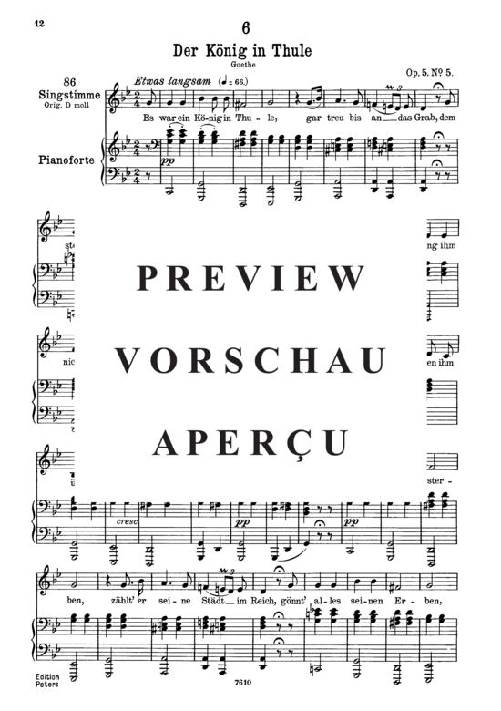 gallery: Der könig in Thule D.367 , , (Gesang tief + Klavier)