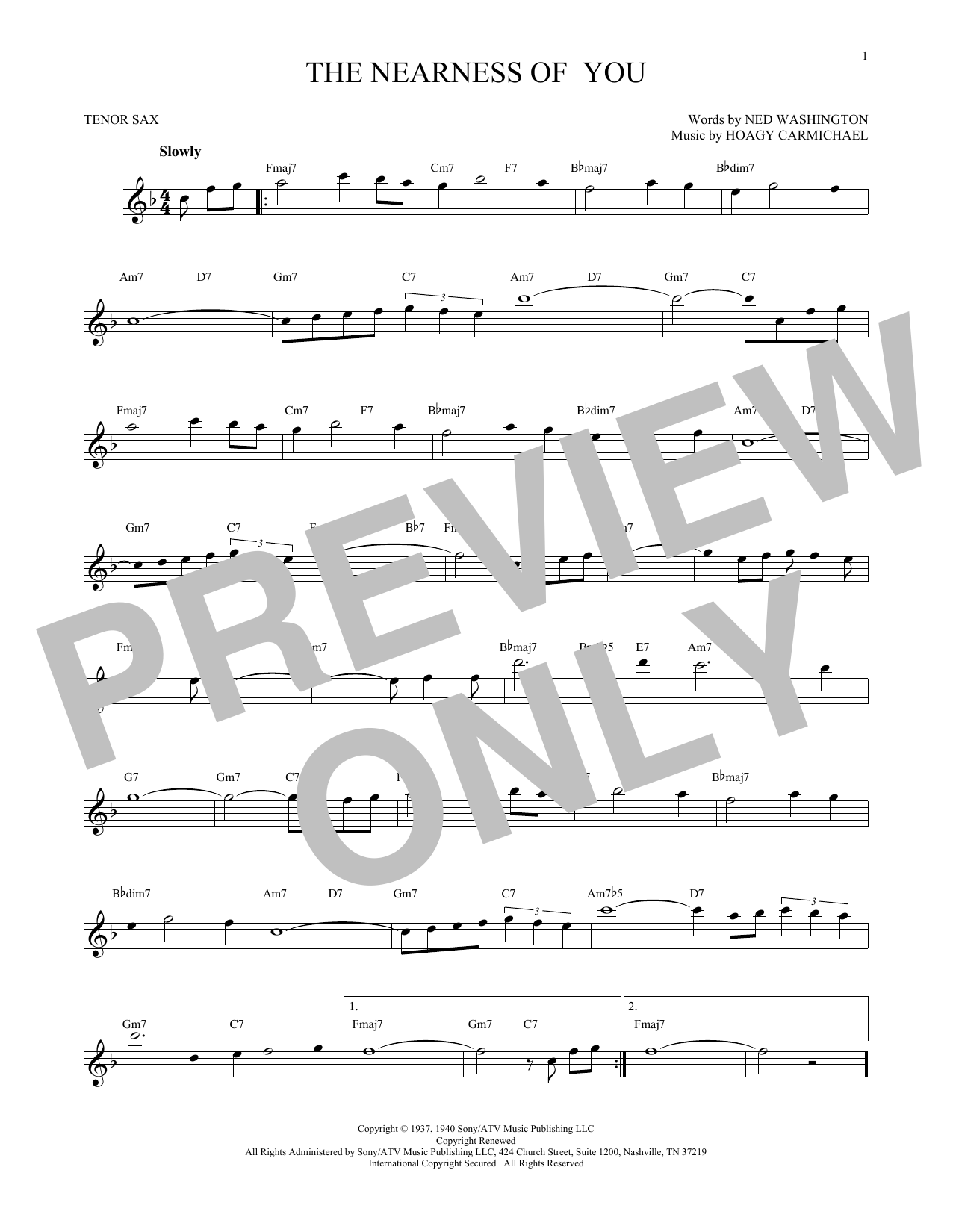 Product gallery: Page 1 of 1 The Nearness Of You, Hoagy Carmichael