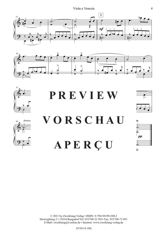 gallery: Visita a Venezia , , Klavier Solo