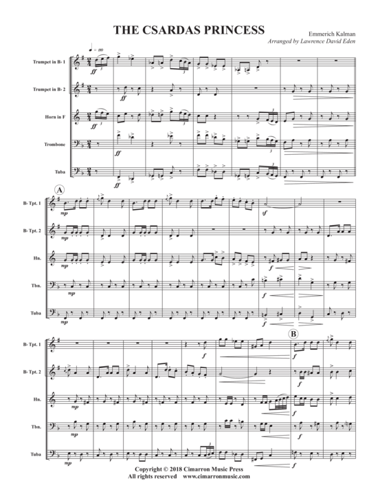 Produktbild zu: The Csardas Princess Emmerich Kalman