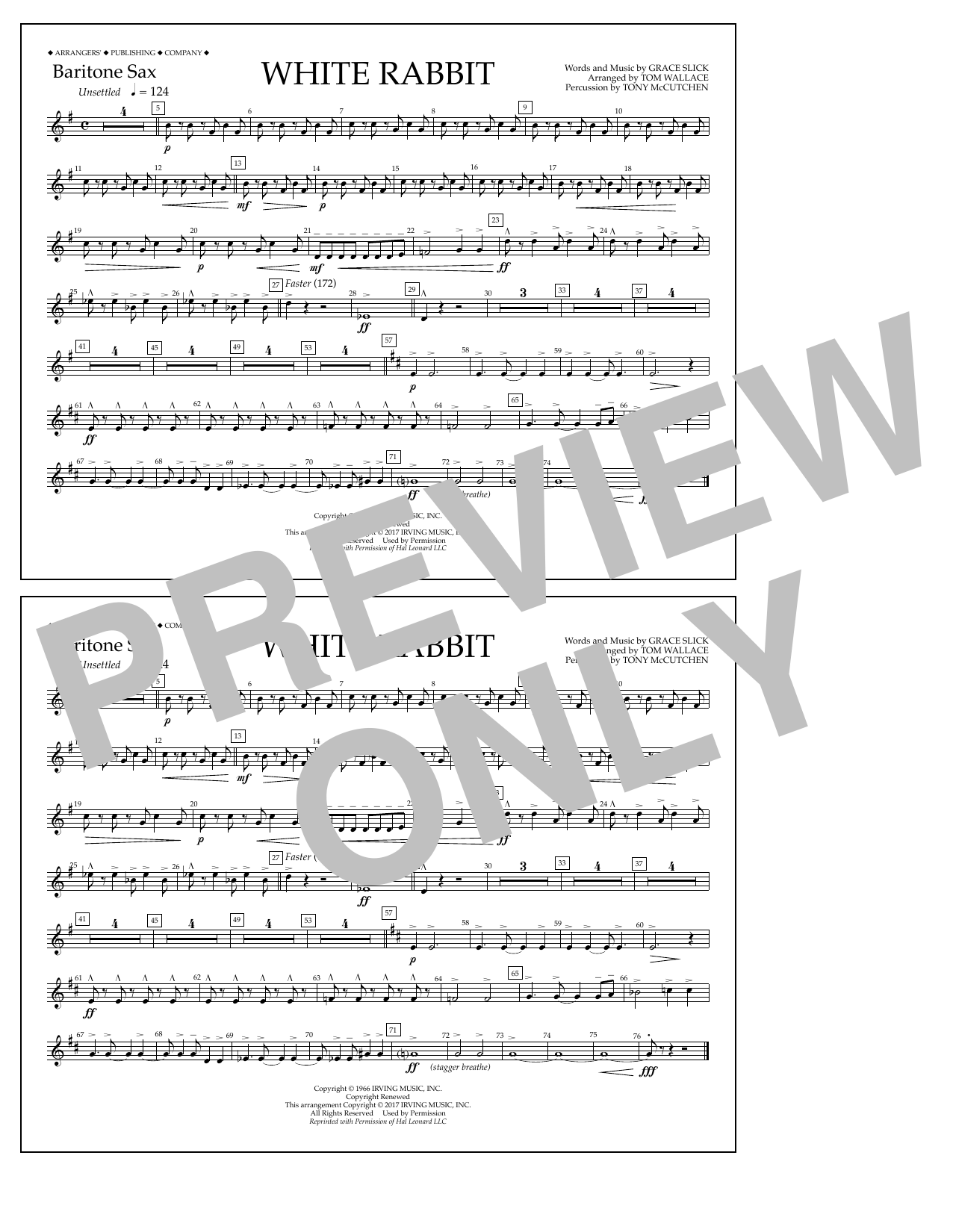 Product picture to: White Rabbit - Baritone Sax