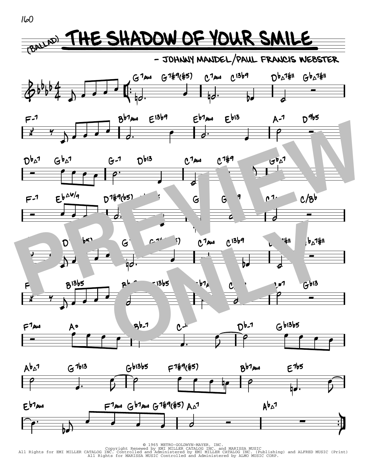 Produktbild zu: The Shadow Of Your Smile (arr. David Hazeltine)
