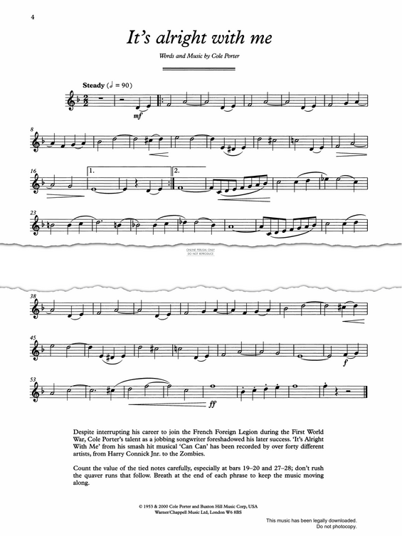 Product gallery: Page 1 of 1 It's All Right With Me, Cole Porter