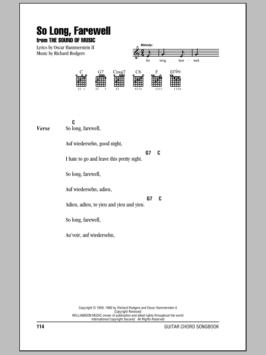 Produktbild zu: So Long, Farewell (from The Sound of Music)