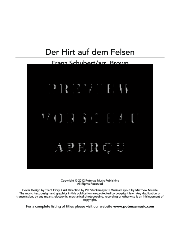 Produktgalerie: Seite 3 von 11 Der Hirt auf dem Felsen , , (Trio 2x Tuba + Klavier)