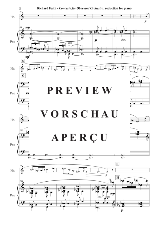 Product gallery: Page 9 of 21 Concerto for oboe and chamber orchestra , , (Oboe + Keyboard)
