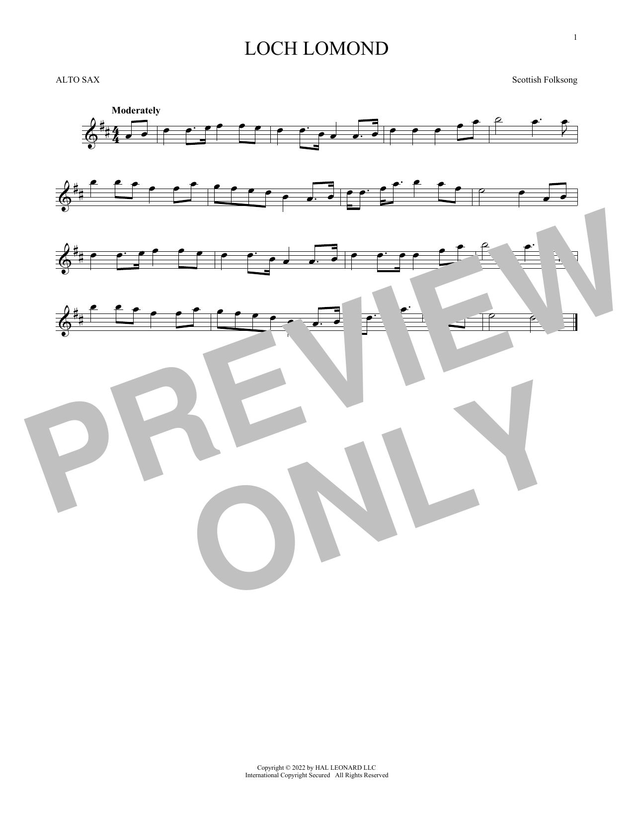 Product gallery: Page 1 of 1 Loch Lomond, Scottish Folksong