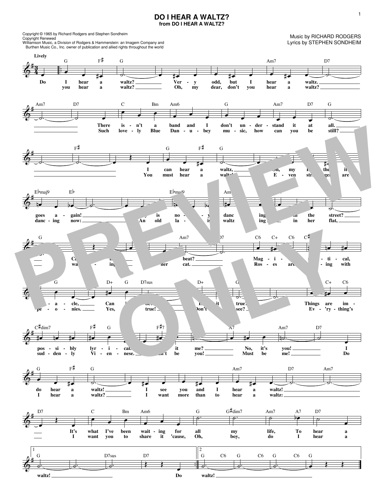 Product gallery: Page 1 of 1 Do I Hear A Waltz?, Richard Rodgers