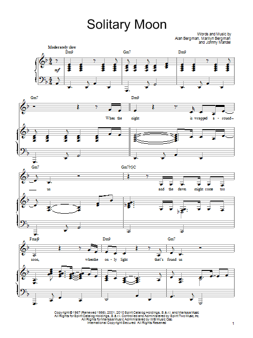 Product gallery: Page 1 of 1 Solitary Moon, Barbra Streisand