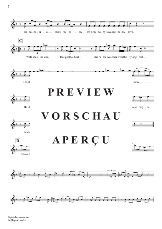 Produktgalerie: Seite 3 von 4 Be Bop A Lula , Vincent, Gene, (Oboe)