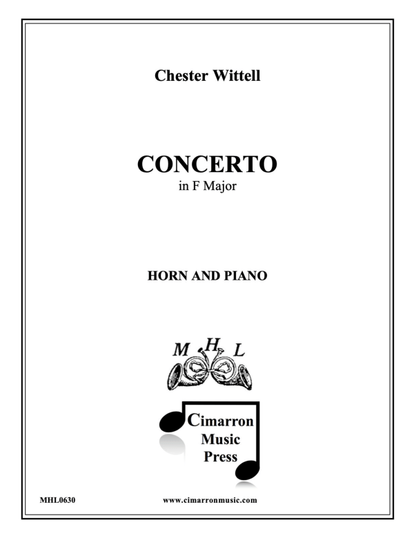 Produktbild zu: Concerto in F-DurChester Wittell