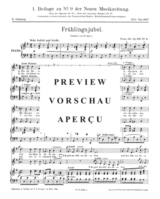 Product gallery: Page 2 of 4 Frühlingsjubel , , Piano and Voice