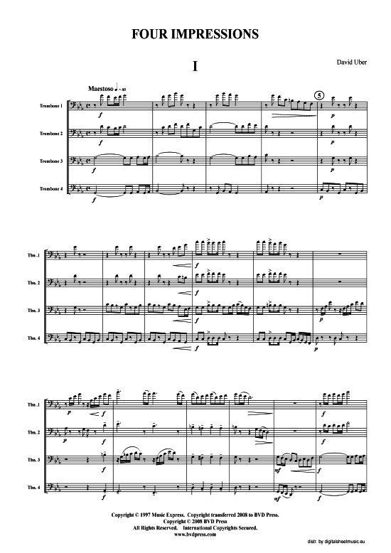 Product picture to: Four Impressions (Suite) David Uber