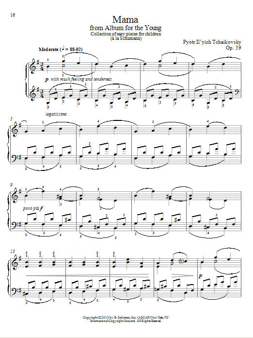 Product gallery: Page 1 of 1 Mama, Pyotr Il'yich Tchaikovsky